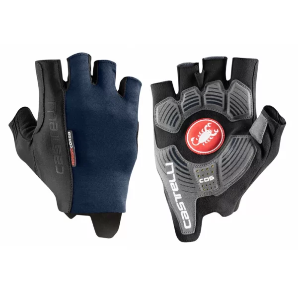 Castelli ROSSO CORSA ESPRESSO GLOVE - Navy Blue/Black