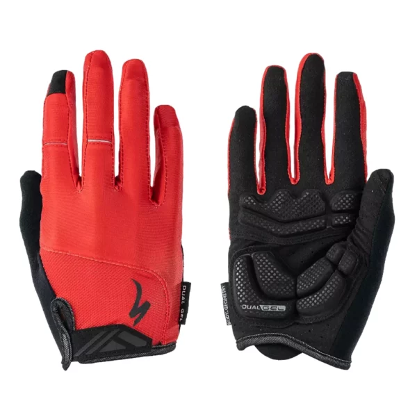 Specialized Body Geometry Dual-Gel Long Finger Gloves - Red