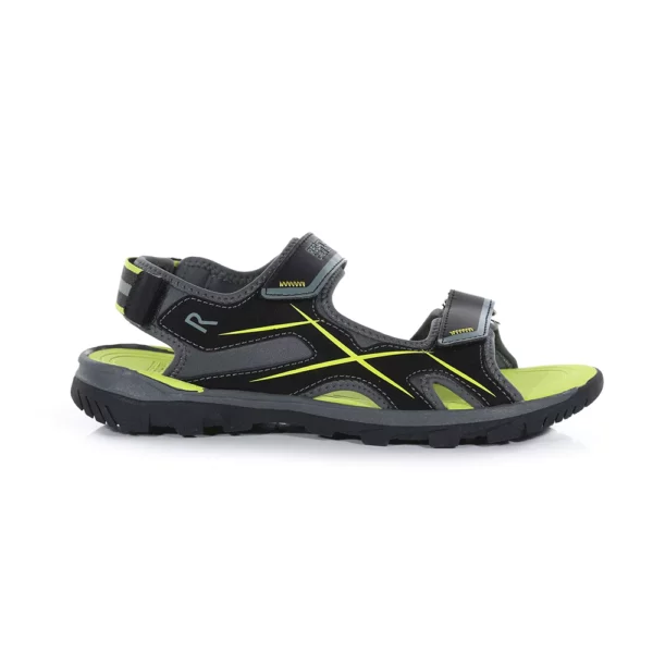Regatta Men's Kota Drift Sandals - Black/Green - Image 3