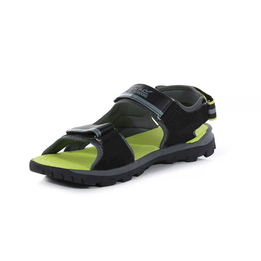 Regatta Men's Kota Drift Sandals - Black/Green - Image 4