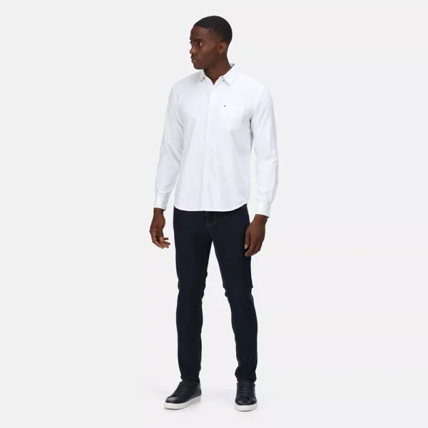 Regatta Men's Brycen Long Sleeve Shirt - White - Image 4