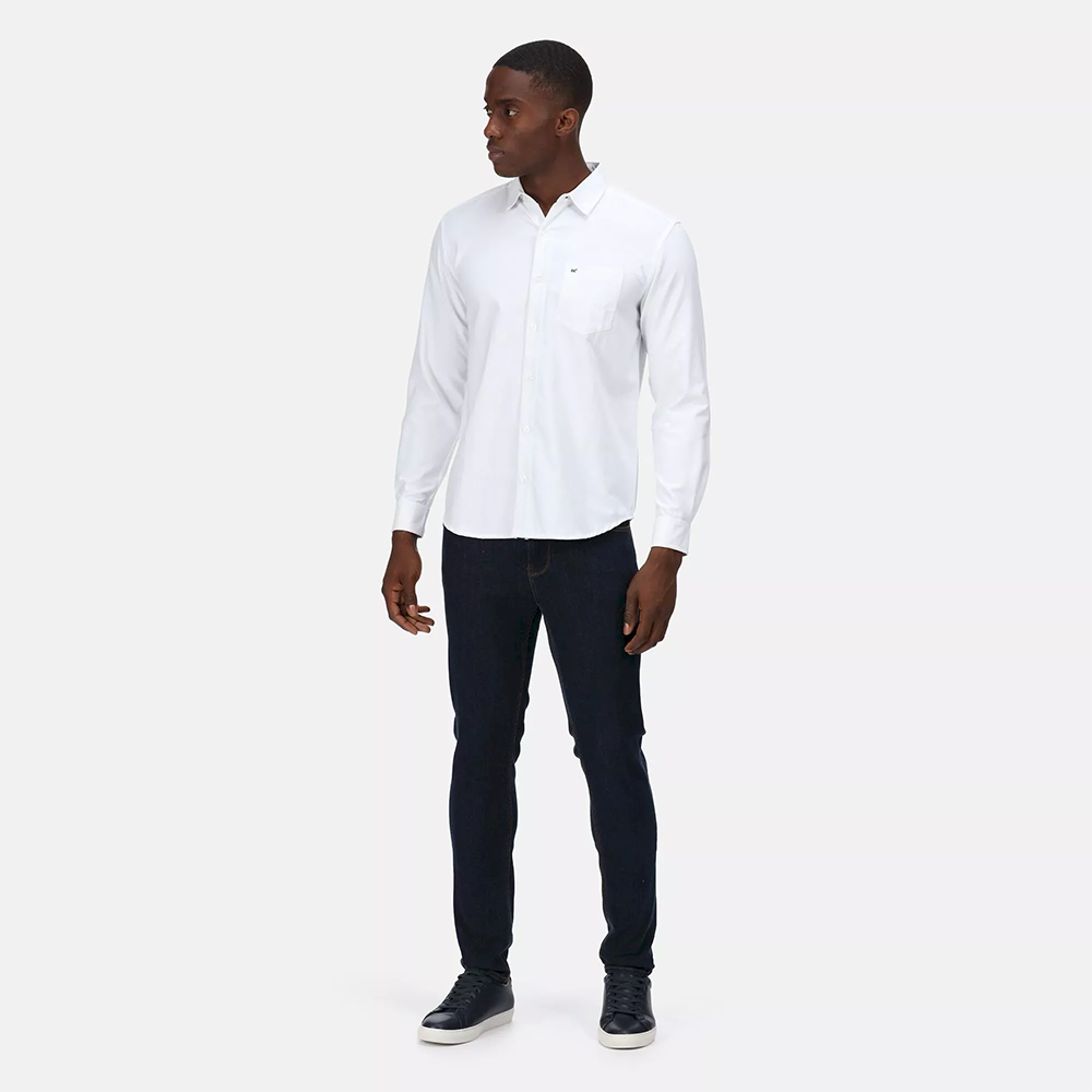 Regatta Men's Brycen Long Sleeve Shirt - White - Image 3