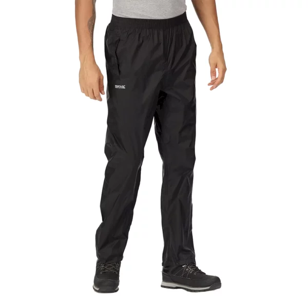 Regatta Men's Pack-It Waterproof Overtrousers - Black - Image 6
