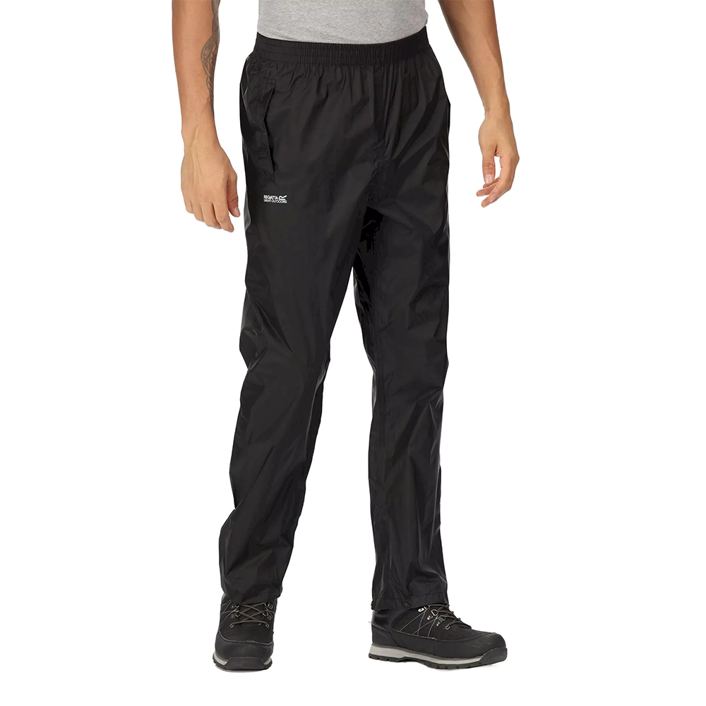 Regatta Men's Pack-It Waterproof Overtrousers - Black - Image 5