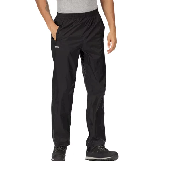 Regatta Men's Pack-It Waterproof Overtrousers - Black - Image 9