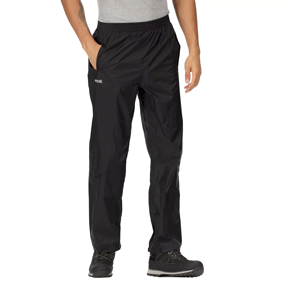 Regatta Men's Pack-It Waterproof Overtrousers - Black - Image 8