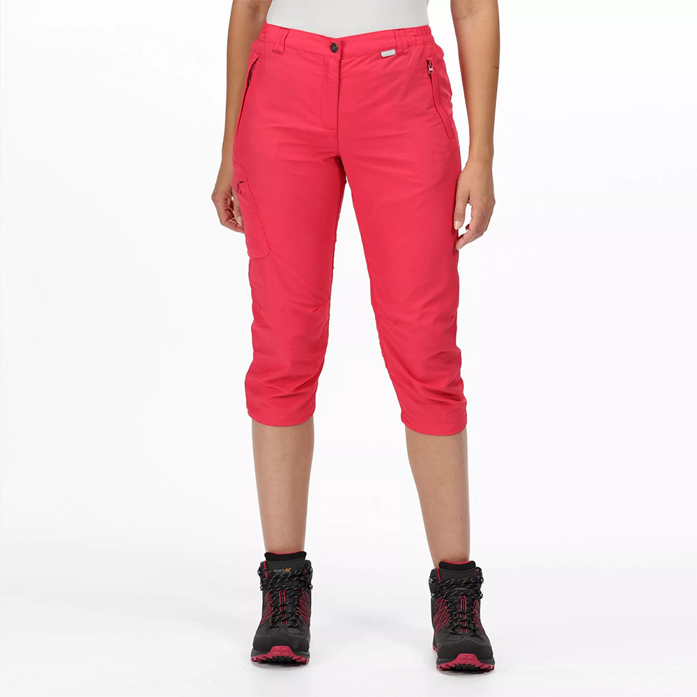 Regatta Women's Chaska II Capri Walking Trousers - Pink - Image 5