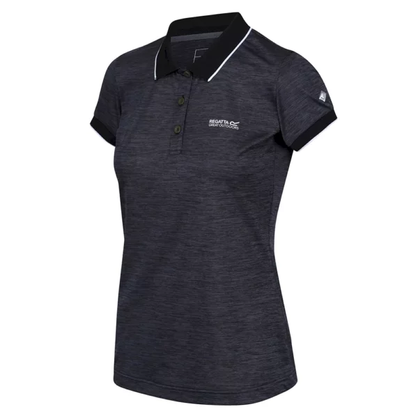 Regatta Women's Remex II Polo Neck T-Shirt - Black