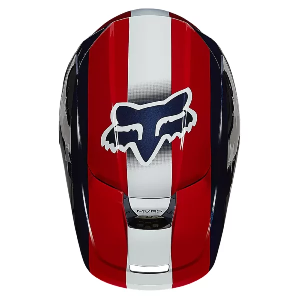 Fox V1 Core Ultra Helmet - WHITE/RED/BLUE - Image 4