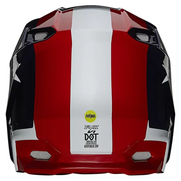 Fox V1 Core Ultra Helmet - WHITE/RED/BLUE - Image 5