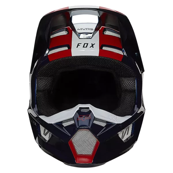Fox V1 Core Ultra Helmet - WHITE/RED/BLUE - Image 6