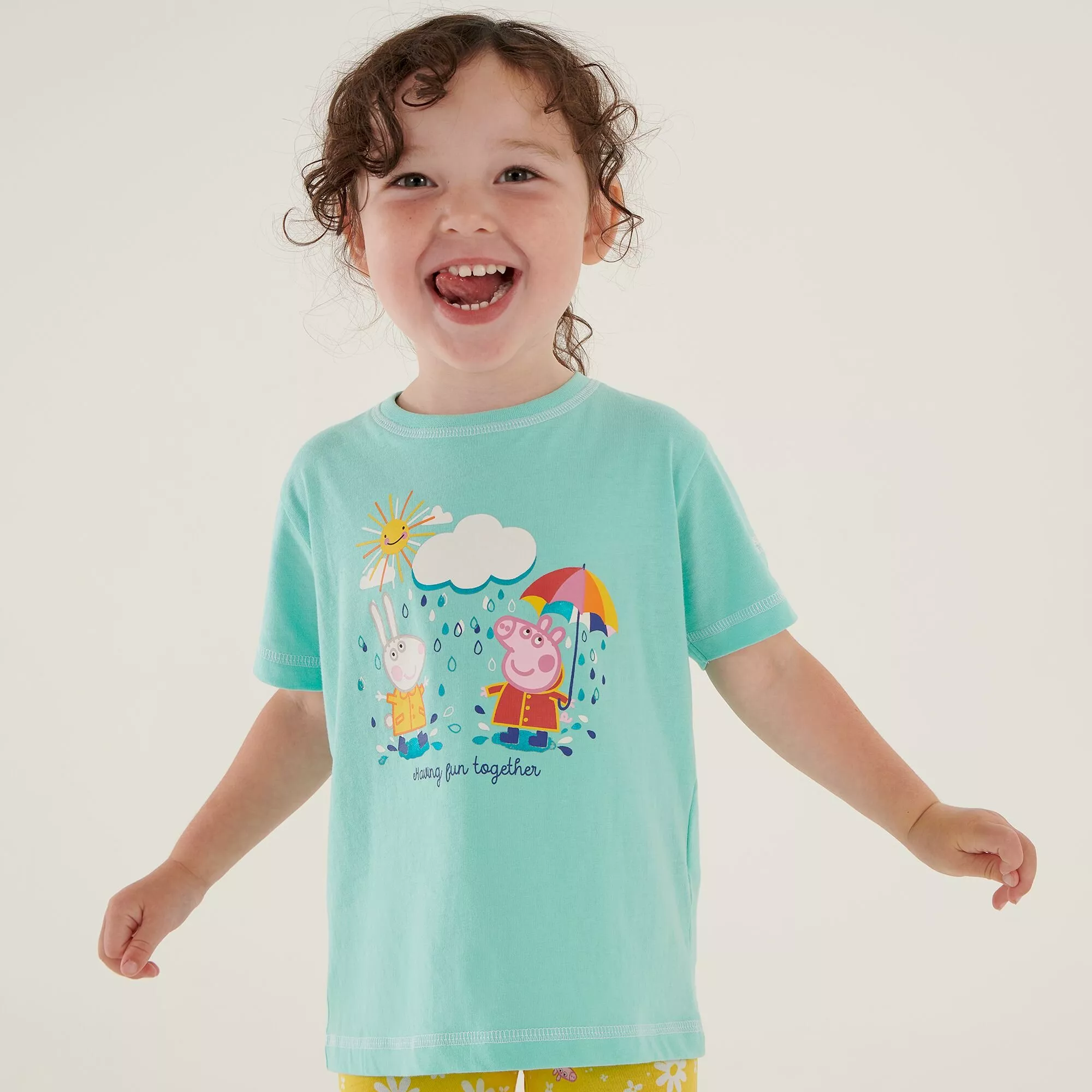 Regatta Kids' Peppa Pig Printed Short Sleeve T-Shirt - Teal - Image 5