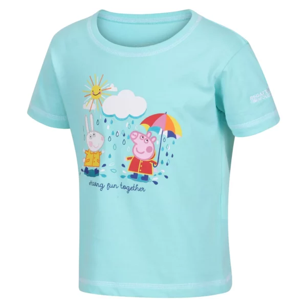 Regatta Kids' Peppa Pig Printed Short Sleeve T-Shirt - Teal