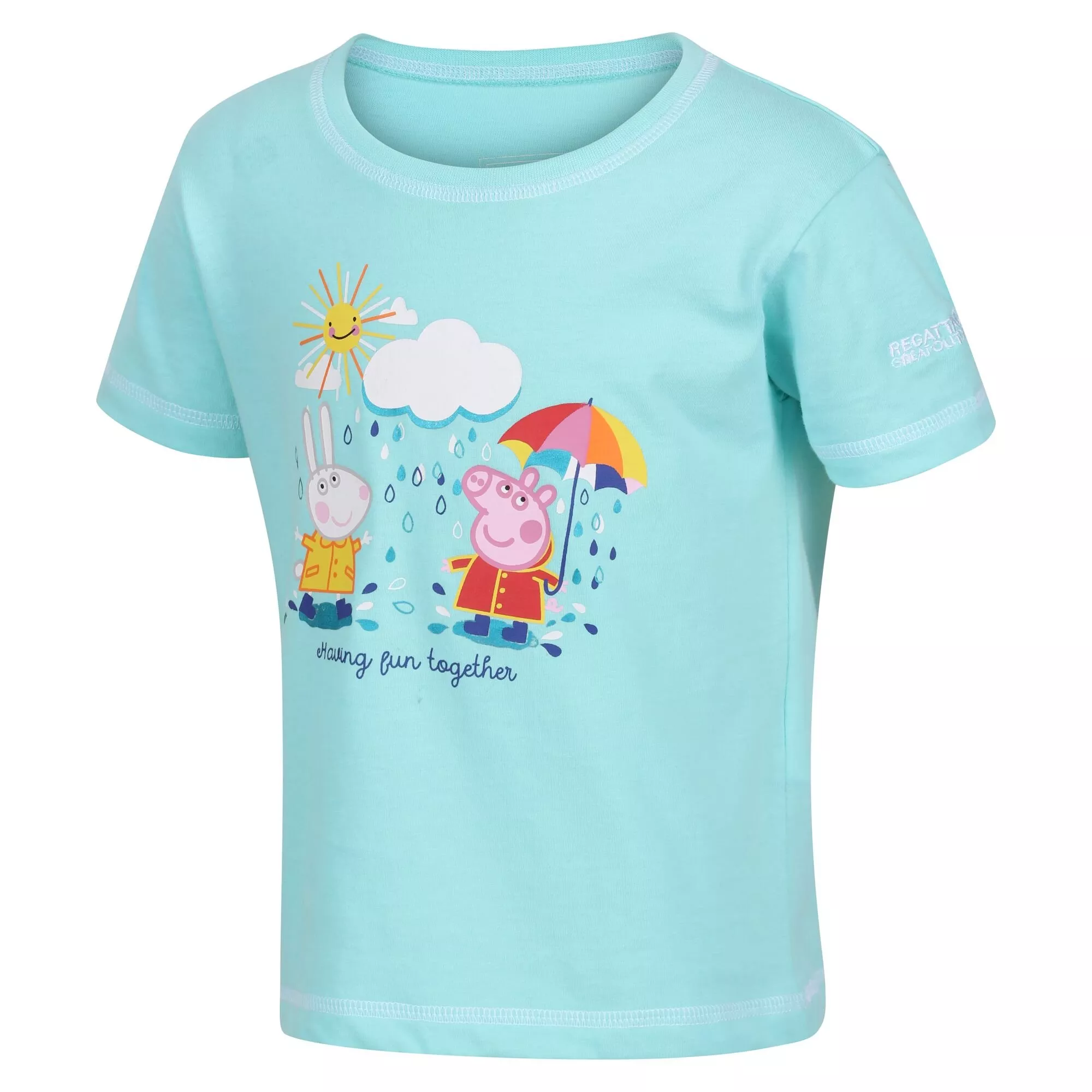 Regatta Kids' Peppa Pig Printed Short Sleeve T-Shirt - Teal