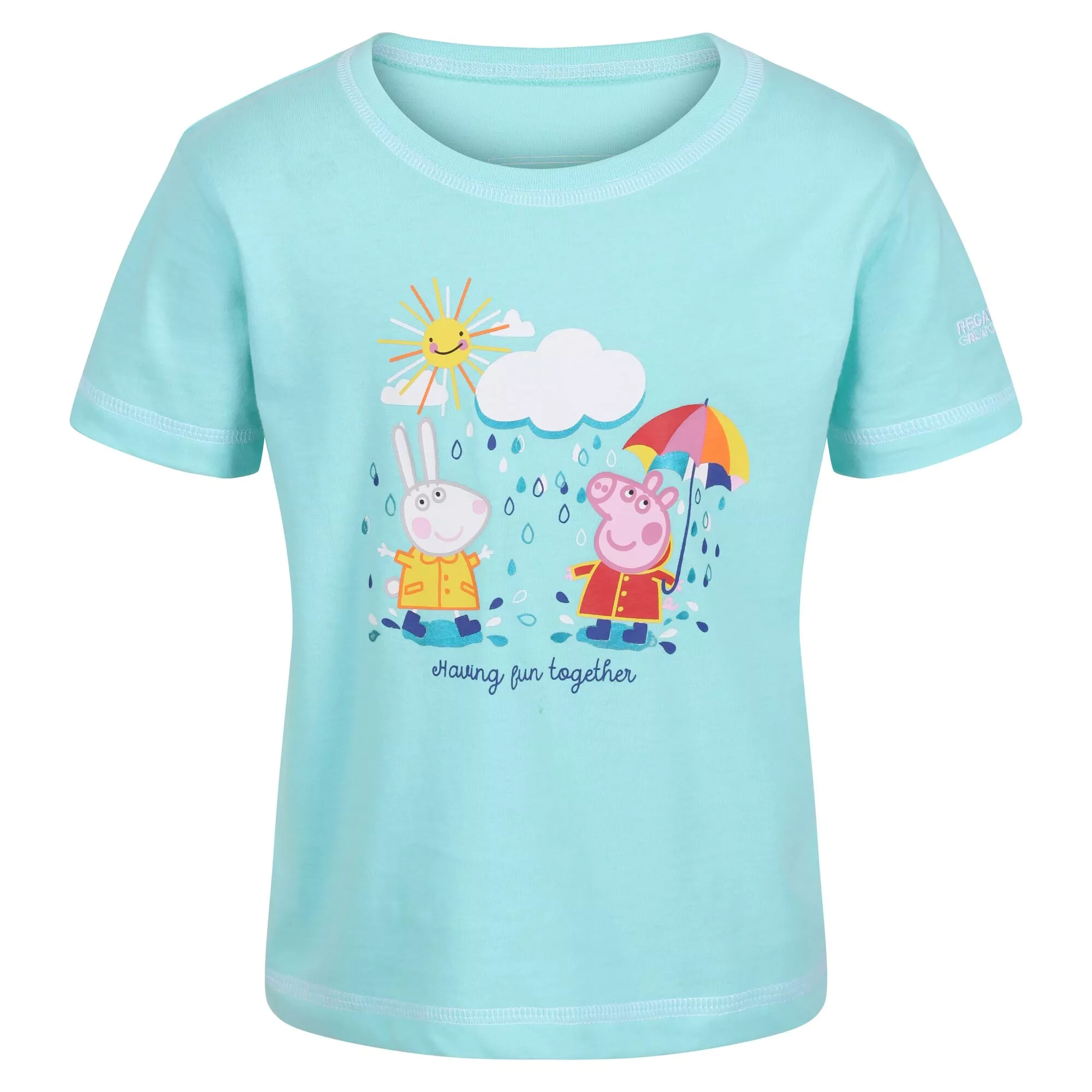 Regatta Kids' Peppa Pig Printed Short Sleeve T-Shirt - Teal - Image 3