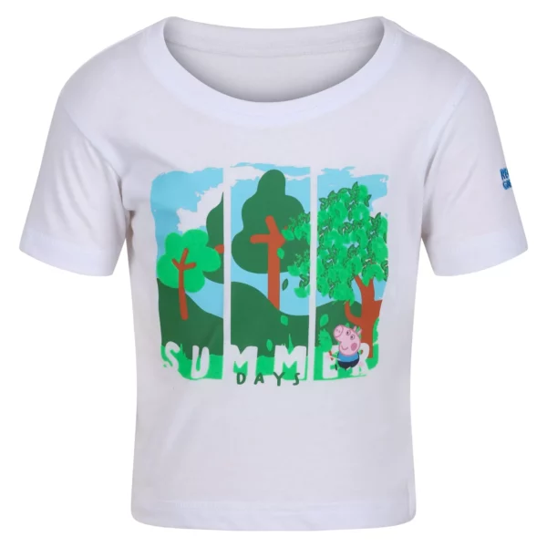 Regatta Kids' Peppa Pig Printed Short Sleeve T-Shirt - White - Image 4