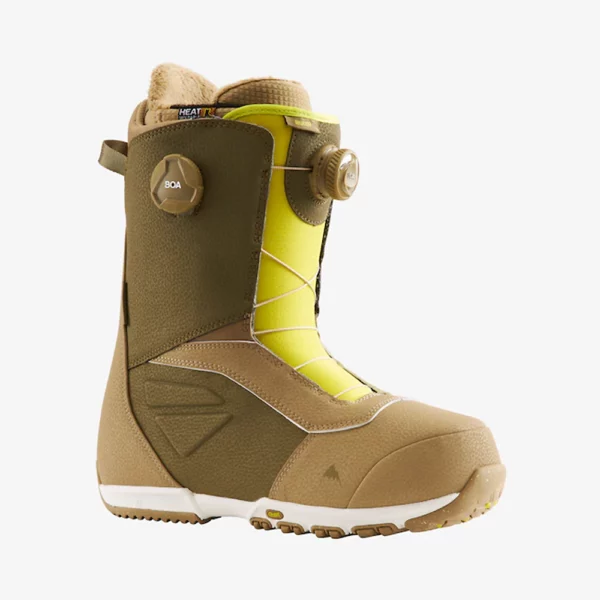 Burton Men's Ruler BOA Snowboard Boots - Tan / Olive / Yellow
