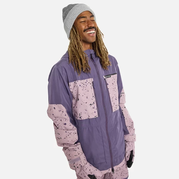 Burton Men's Frostner 2L Jacket - Violet Halo / Elderberry Spatter - Image 3