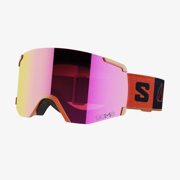 Salomon Unisex S/View Sigma Ski Goggles - Burnt Ochre/Sigma Poppy Red