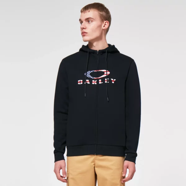 Oakley Bark FZ Hoodie 2.0 - Black/American Flag