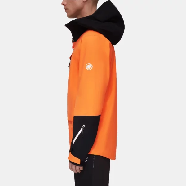 Mammut Men's Haldigrat Air HS Hooded Jacket - Tangerine / Black - Image 4