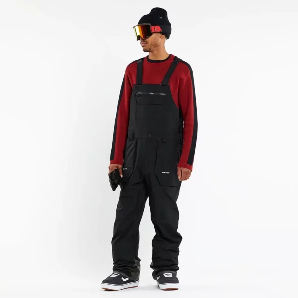 Volcom Men's Rain Gore Tex Bib Overall - Black