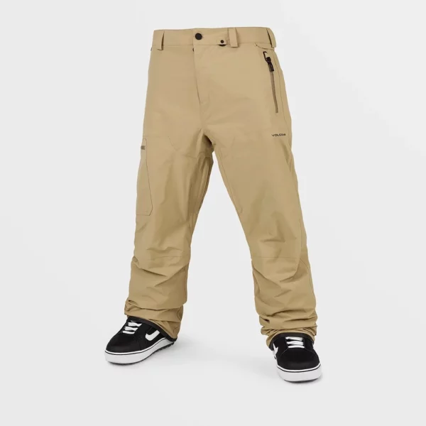 Volcom Men's L Gore Tex Pants - Dark Khaki