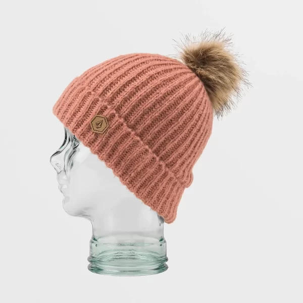 Volcom Women's V.Co Lyra Bobble Beanie - Earth Pink