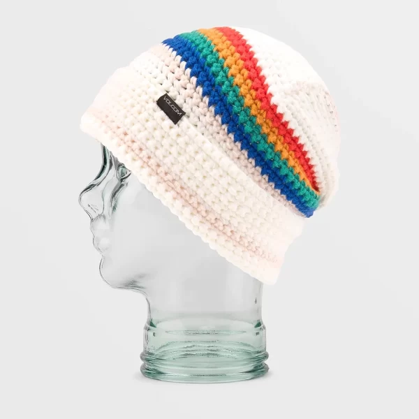 Volcom Women's Yay Crochet Beanie - White