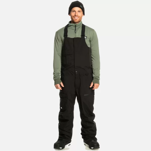 Quiksilver Utility Snow Bib Pants for Men - True Black