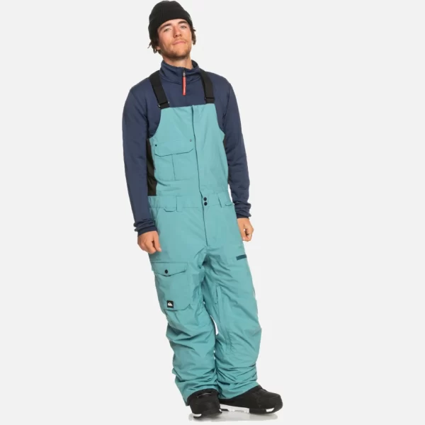 Quiksilver Utility Snow Bib Pants for Men - Brittany Blue