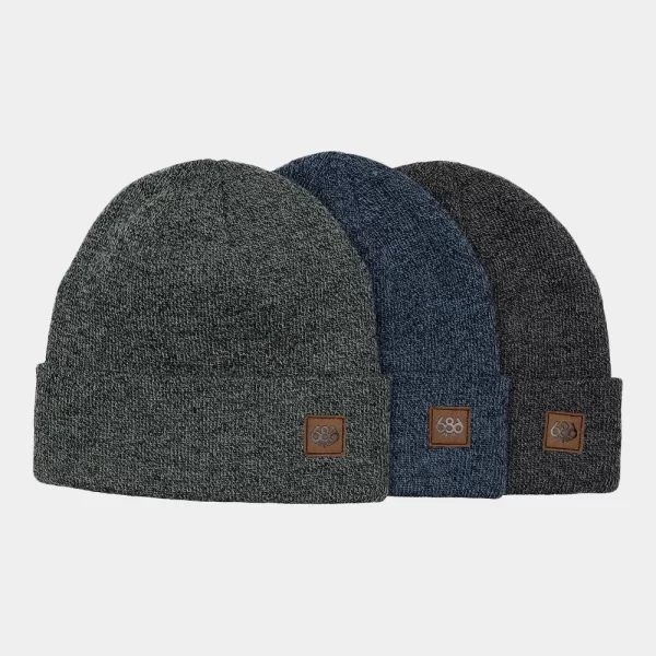 686 Men's Melange Beanie 3 Pack - Earth Tones