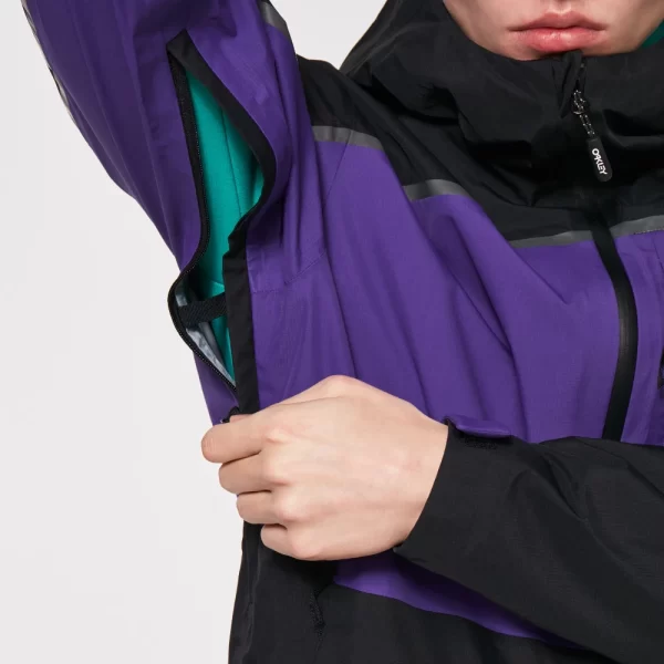Oakley Men's Evocative Shell Jacket - Blackout/Deep Violet - Image 4