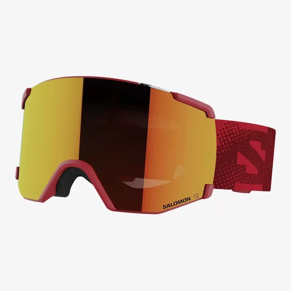 Salomon Unisex S/View Ski Goggles - Red / Mid Red