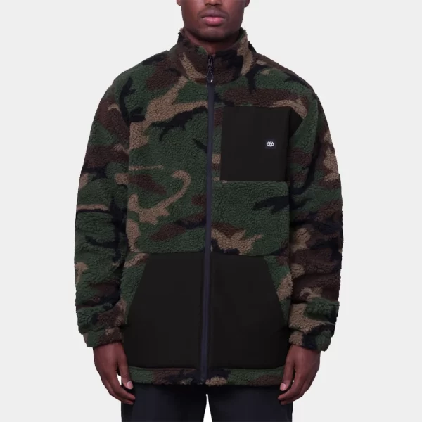 686 Men's Molehill Sherpa Zip-up - Green Camo