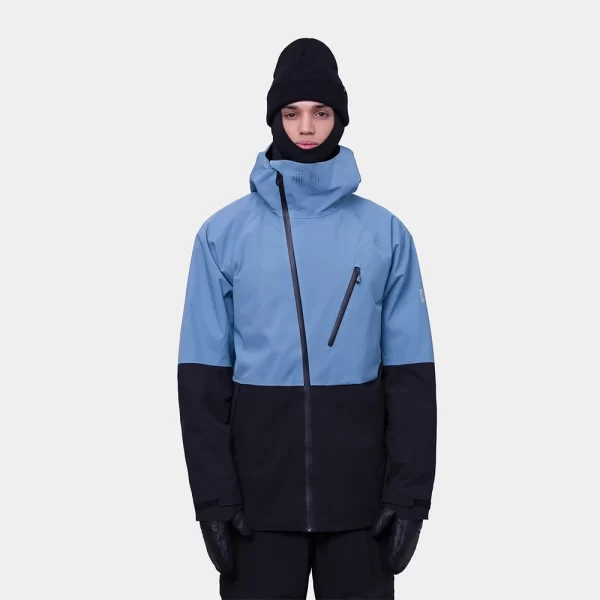 686 Men's Hydra Thermagraph Jacket - Steel Blue Colorblock