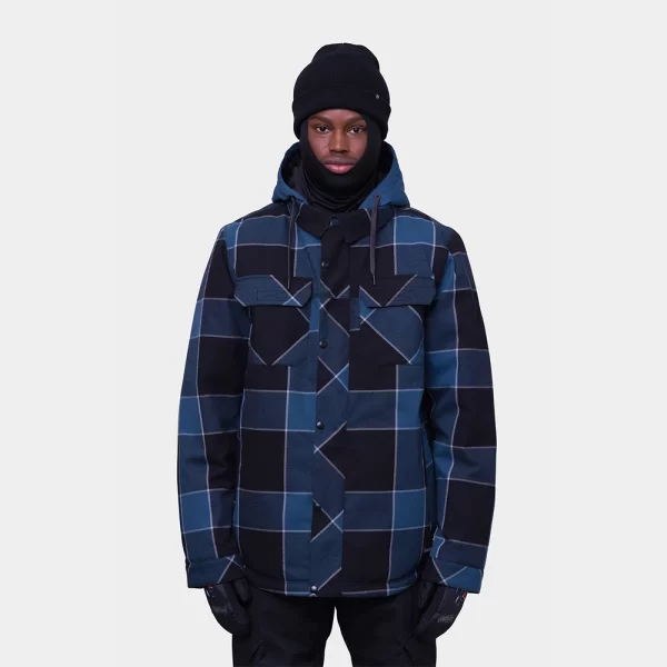 686 Men's Woodland Insulated Jacket - Orion Blue Plaid
