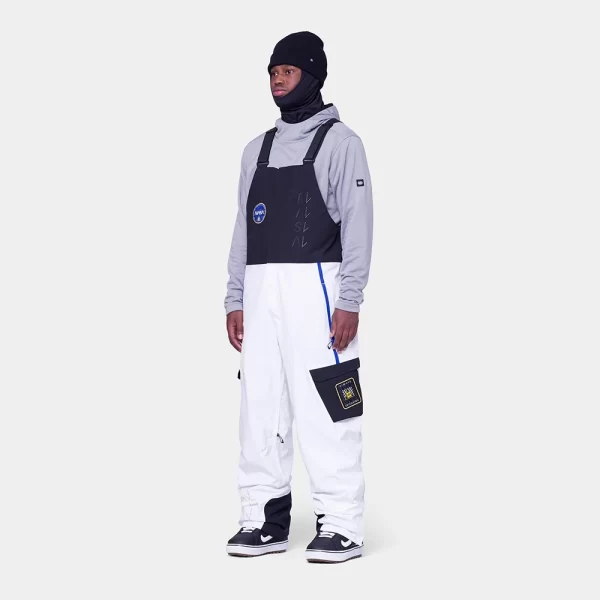 686 Men's Exploration Bib - Nasa White Black