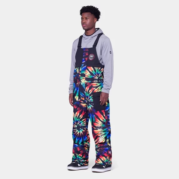686 Men's Frontier Bib - Grateful Dead Black Tie Dye
