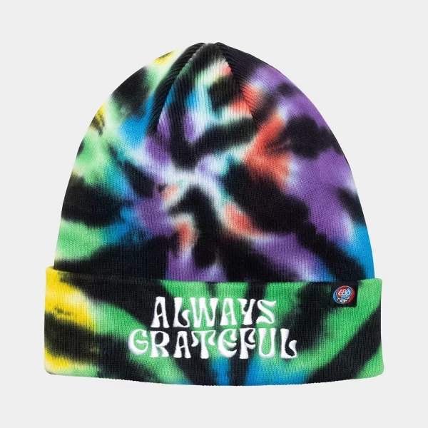 686 Men's Grateful Dead Knit Beanie - Grateful Dead Black Tie Dye
