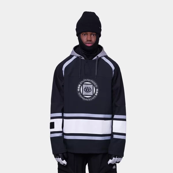 686 Men's Waterproof Slapshot Hoody - Black Colorblock