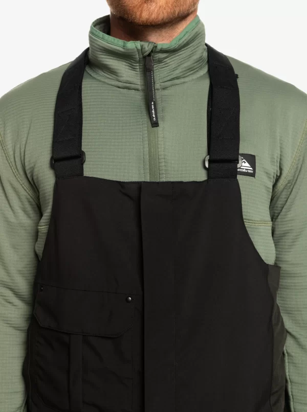 Quiksilver Utility Snow Bib Pants for Men - True Black - Image 3