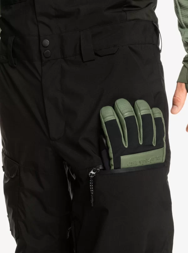 Quiksilver Utility Snow Bib Pants for Men - True Black - Image 2