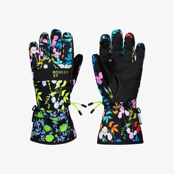 Roxy Women's ROWLEY x ROXY GORE-TEX® Snowboard/Ski Gloves - True Black Multifloral