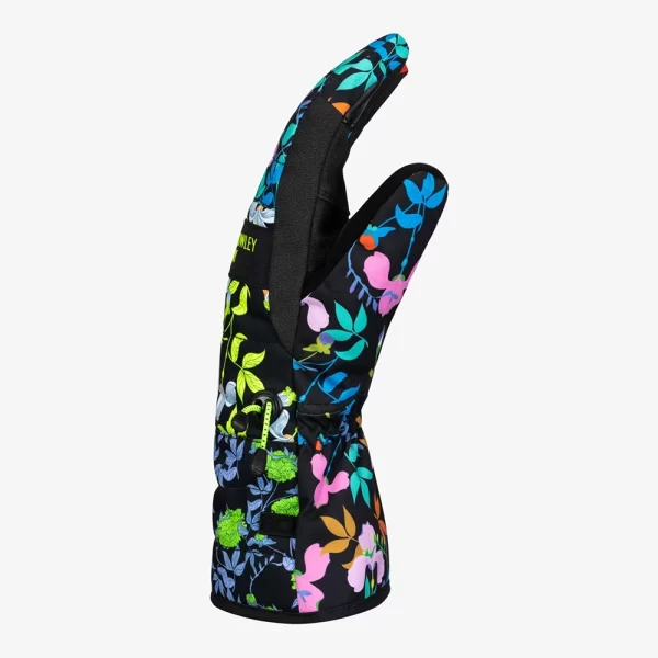 Roxy Women's ROWLEY x ROXY GORE-TEX® Snowboard/Ski Gloves - True Black Multifloral - Image 2