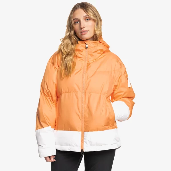 Roxy Women's Chloe Kim Puffy Snow Jacket - Mock Orange