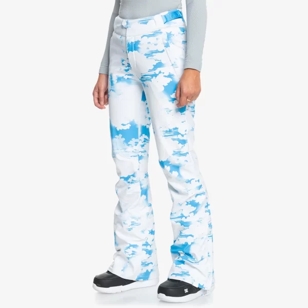 Roxy Women's Chloe Kim Snow Pants - Azure Blue Clouds