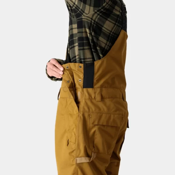 686 Men's Hot Lap Insulated Bib - Breen - Image 3