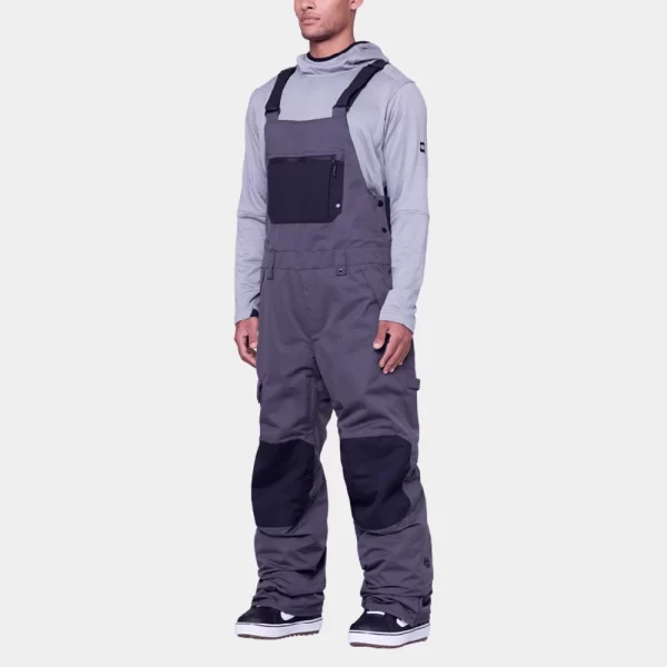 686 Men's Hot Lap Insulated Bib - Charcoal Colorblock