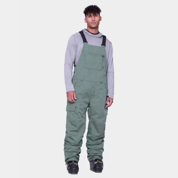 686 Men's Hot Lap Insulated Bib - Cypress Green - Image 3